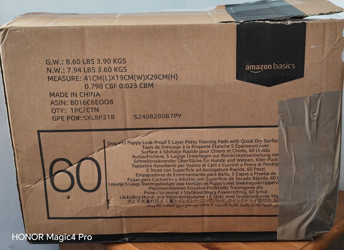 Amazon Basics XL 60 Dog and Puppy Training Pads, 5-Layer | eBay UK