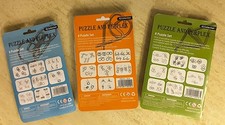 PUZZLE AND PERPLEX - 3 Sets mit je 8 Metallpu...