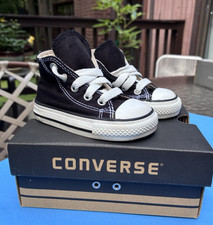 Converse Chuck Taylor All Star Toddler High-Top Sneakers w/ box Preowned black 4