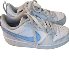 Nike Court Borough Low Recraft Kids Size 4 - White Psychic Blue