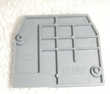 ( 8 ) ABB Entrelec FEM6 Terminal Block End Section Cap Grey  1SNA118368R1600