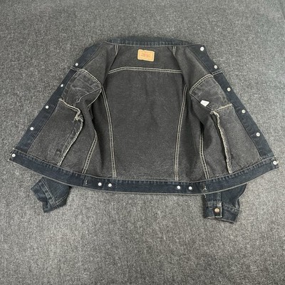 Vintage 80's Levi's Black Denim Jacket 70506 Made In USA Dark Wash