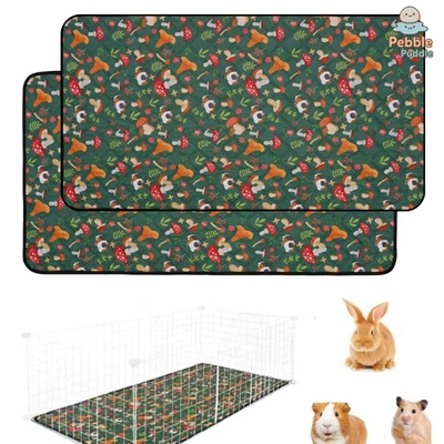 Guinea Pig Cage Liners 61x120cm (2-Pack)–Waterproof, Reusable & Machine Washable - Image 1 of 4