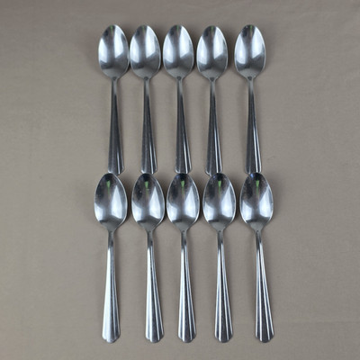 Vtg HAMPTON Silversmiths (10 Count) Teaspoons Stainless Flatware Silverware