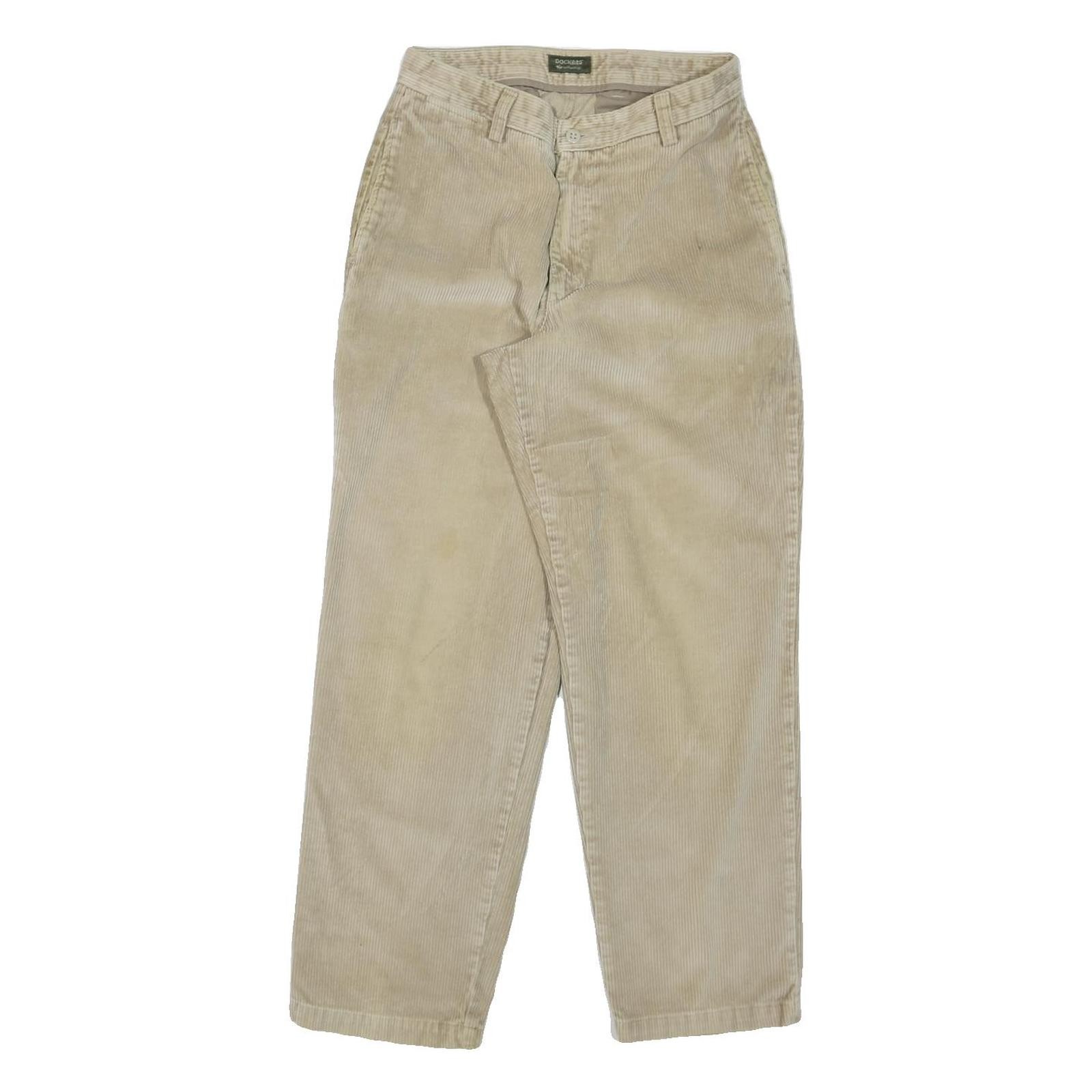 DOCKERS Pantalones De Pana Beige Mezcla Algodón W31 L30 Clásico