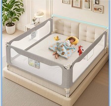 Updated King Size Bed Rail for Toddlers: 3-Side Protection Bedrail