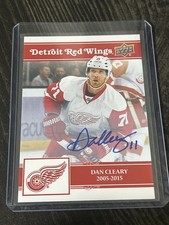 25/26 UPPER DECK DETROIT RED WINGS CENTENNIAL DAN CLEARY SIGNATURE AUTO UD