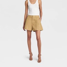 KBB by KAHLANA Women 'The Flared Chino Shorts' - Brown 8