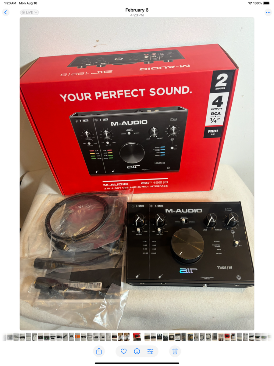 M-Audio AIR 192|8 2-In/4-Out 24/192 Audio MIDI Interface for