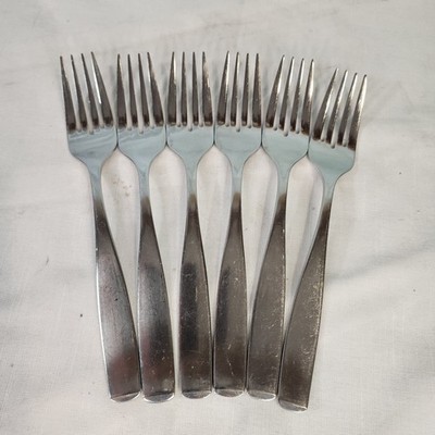 Mikasa, Satin Loft Dinner Forks, Set of 6, Nice!