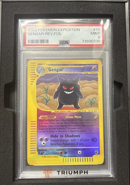 2002 Pokemon Expedition Gengar Reverse Holo 13/165 PSA 9 