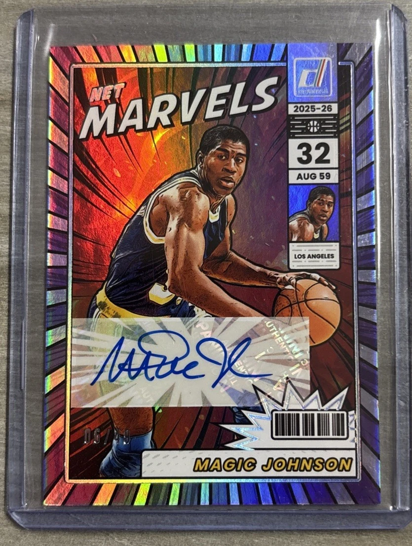 25+ Panini Magic Johnson Basketball Autographed Sports Trading
