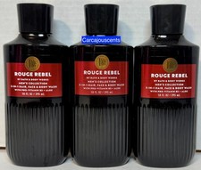 Bath  Body Works Rouge Rebel 3 in 1 Hair, Face  Body Wash set of 3