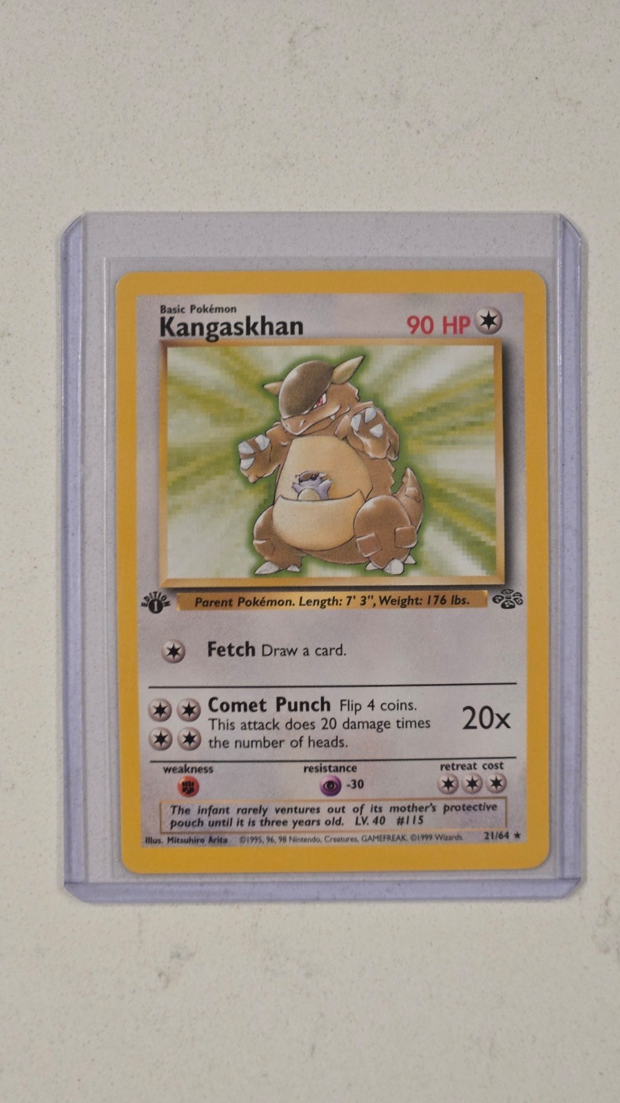 Pokemon TCG | Kangaskhan 21/64 | Jungle Rare 1st Edition | Near Mint 21/64 
