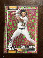2026 TOPPS MLB - Colby Thomas  Holiday Polka Dots Green & Pink #213 RC Athletics