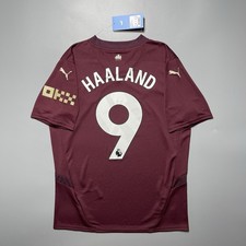 MAN CITY PUMA 2024/2025 FOOTBALL THIRD JERSEY 9 HAALAND SIZE  M  775201-03