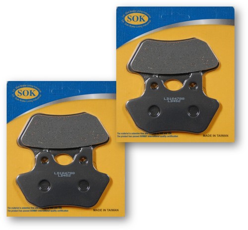 Front & Rear Brake Pad Set For Harley Davidson FL/FLH Electra Glide (1975-1980) - SOK Brand Replacement Brake Pads