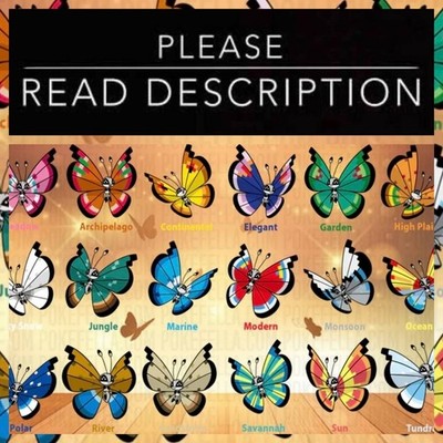 Vivillon ALL Regional Patterns (Scatterbug's Evolution) Non Shiny - Pokemon Go