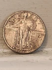 Nice 1928s Standing Liberty Quarter In XF/AU. Great Detail And Deep Patina.