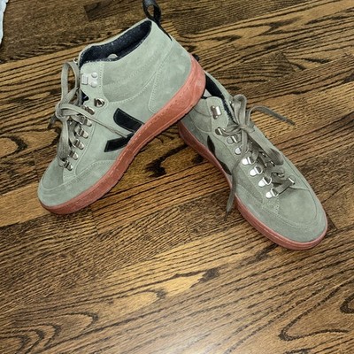 Veja Roraima High Top Sneakers Green Suede Mens  US Size 8.5