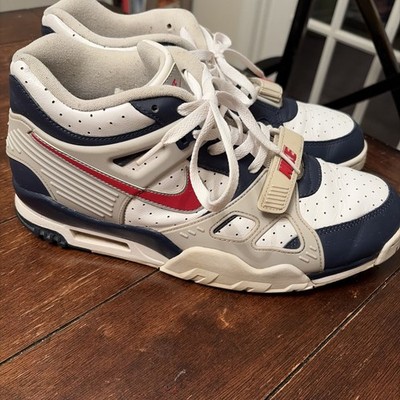 Nike Air Trainer 3 Mens Size 13 White Navy Red Vintage Shoes CN0923-400