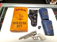 Vintage RUFF 'N READY HOLSTER SET w/Parts WESTERN COWBOY TOY 0902 Rare 50/60s