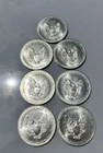 Lot of 6 1997 American Silver Eagle $1 Coins 1 Oz .999 Fine Silver BU