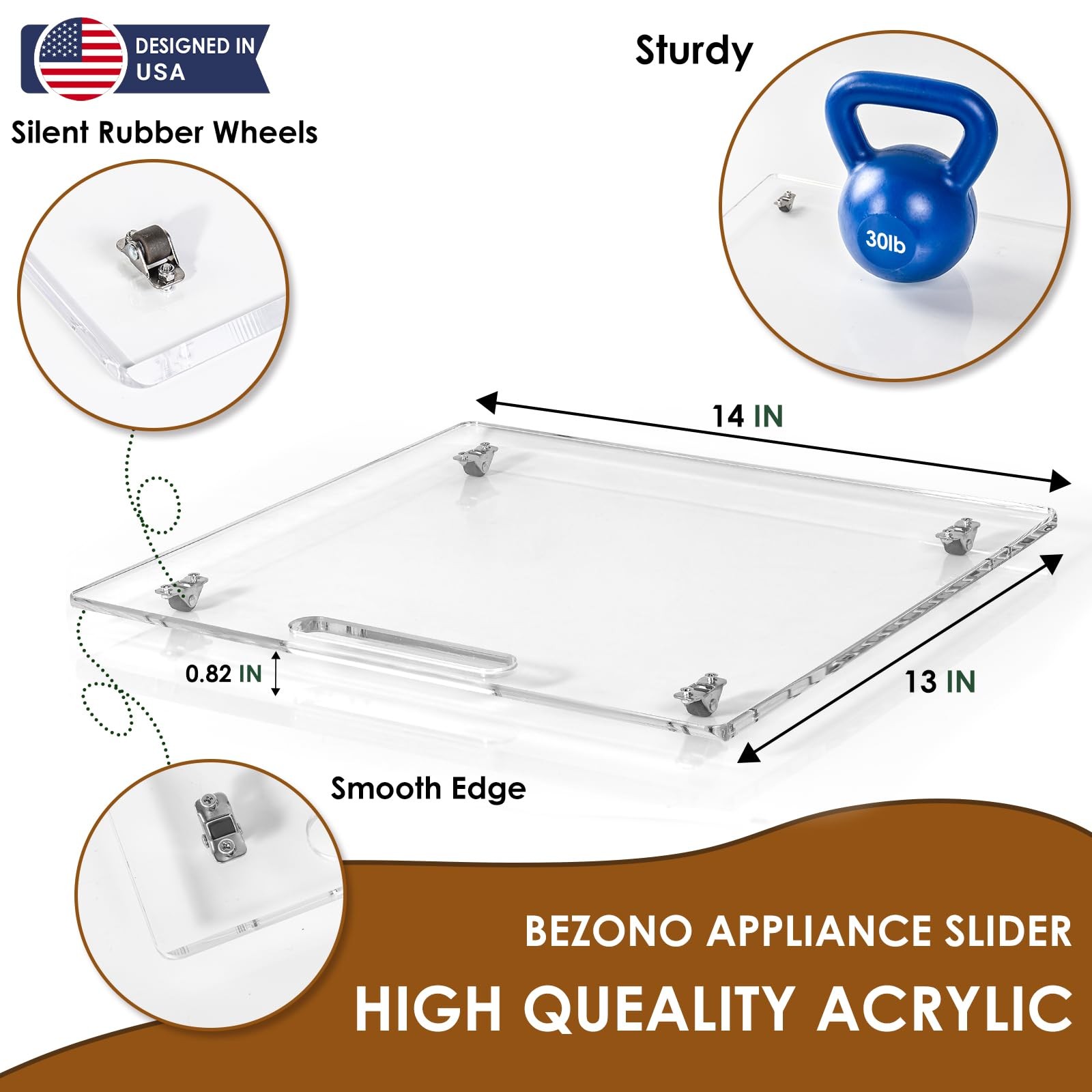 BEZONO Appliance Sliders for Kitchen appliances Sliding Tray for Coffee Maker...