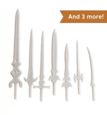 Sword Set for Dummy 13 | 10 Pieces | 3D Printed Action Figure Weapon Accessories