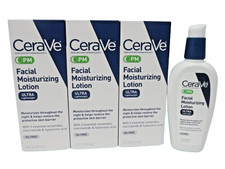 CERAVE PM FACIAL MOISTURIZING LOTION ULTRA LIGHWEIGHT 3 OZ BOXED SET OF 3