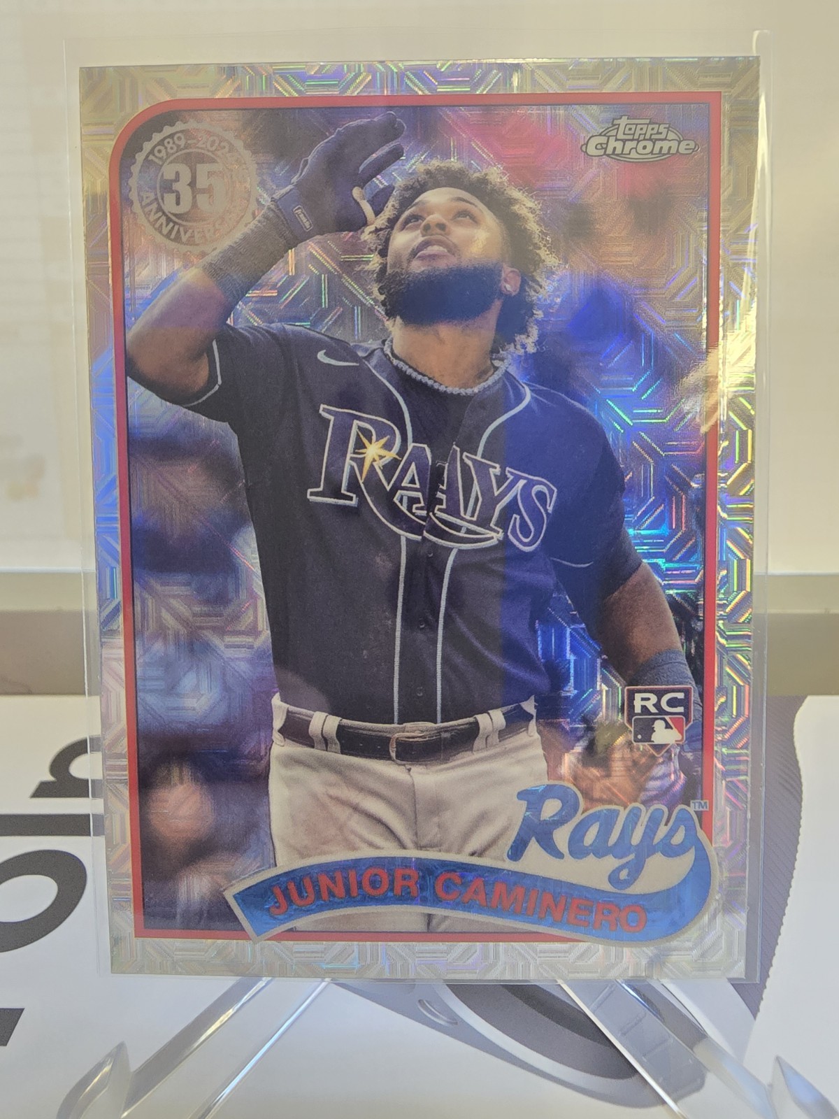 2024 Topps Chrome Silver Pack Junior Caminero RC Mojo #2T89C-63 Tampa Bay Rays