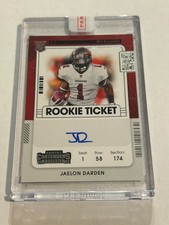 2021 Panini Contenders Jaelon Darden On Card Rookie Auto #136 Buccaneers . rookie card picture