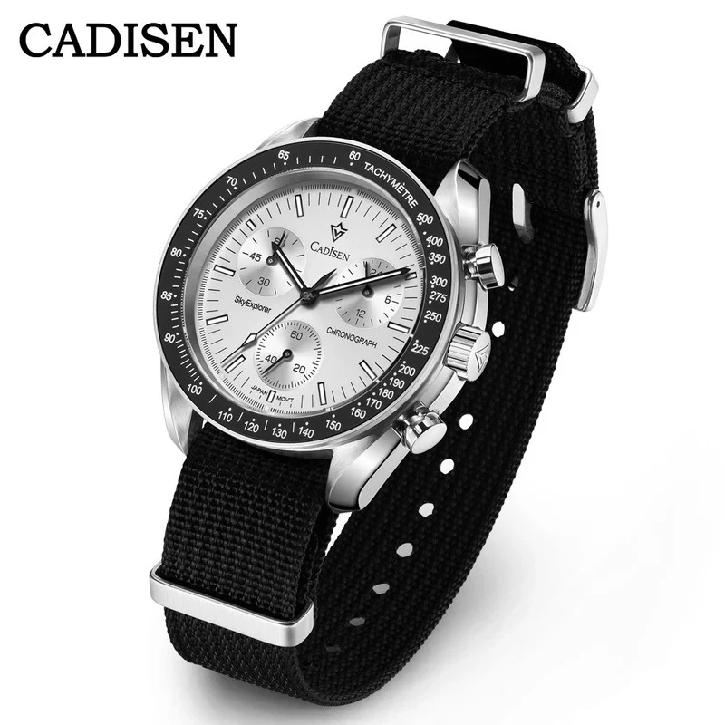 CADISEN 7064 Sky Explorer 40mm Chronograph Lumed Dial AR Crystal 5ATM Seiko VK68