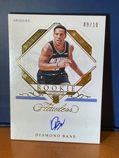 2020-21 Panini Flawless Desmond Bane Rookie Auto - True Gold /10  (Grail Card)