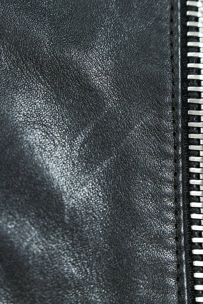 Giacca moto pelle Saint Laurent Paris taglia 44 nero argento usata