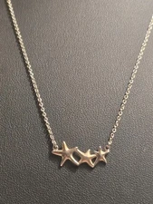 BOMA 925 16" + 2" 8" Drop Extender TRIPLE STARFISH NECKLACE Beach Ocean VACATION