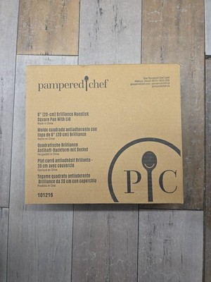 Pampered Chef 8'' (20cm) Square Pan With Lid Great Kitchen Gadget 101216 New