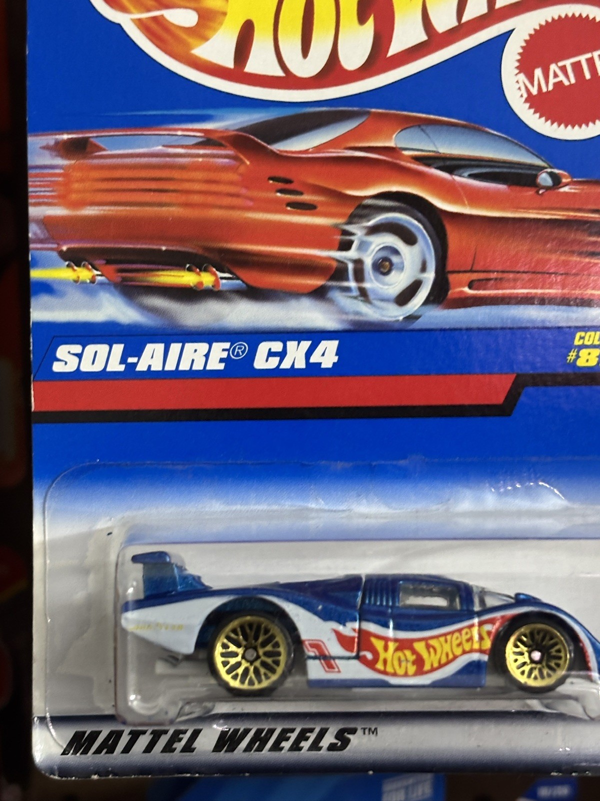 1998 Hot Wheels Sol-Aire CX4 Blue "Hot Wheels" with lace rims New In Package! 