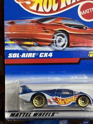 1998 Hot Wheels Sol-Aire CX4 Blue ''Hot Wheels'' with lace rims New In Package! 