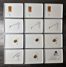 CB2 Crate & Barrel Retired Oliver Appetizer Snack Plates 5" x 6.5" - Lot Of 12