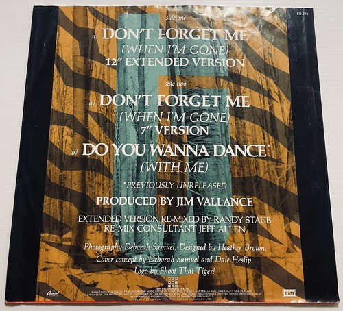 Glass Tiger Don’t Forget Me Vinyl Record 12” 45 RPM Maxi ED 216 Manhattan 1986 - Picture 22 of 24