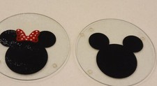 Disney Mickey And Minnie Mouse 7 inch circle Trivet/Hot Plates