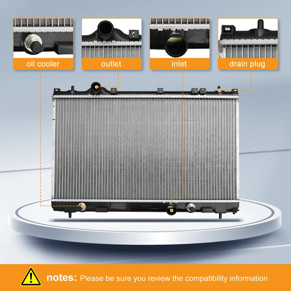 Radiador de aluminio para Dodge SX 2.0 Plymouth 2000-04 neón Chrysler 2.0L L4 CU2362 Foto 2 de 4