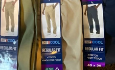 32 Degrees Cool Mens Regular Fit Stretch Tech Pant 40 38 Grey Green Tan Blue