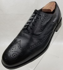 Nunn Bush Oxford Black Leather Wing Tip Brogue Round Toe Lace Up Shoes Sz 10.5M