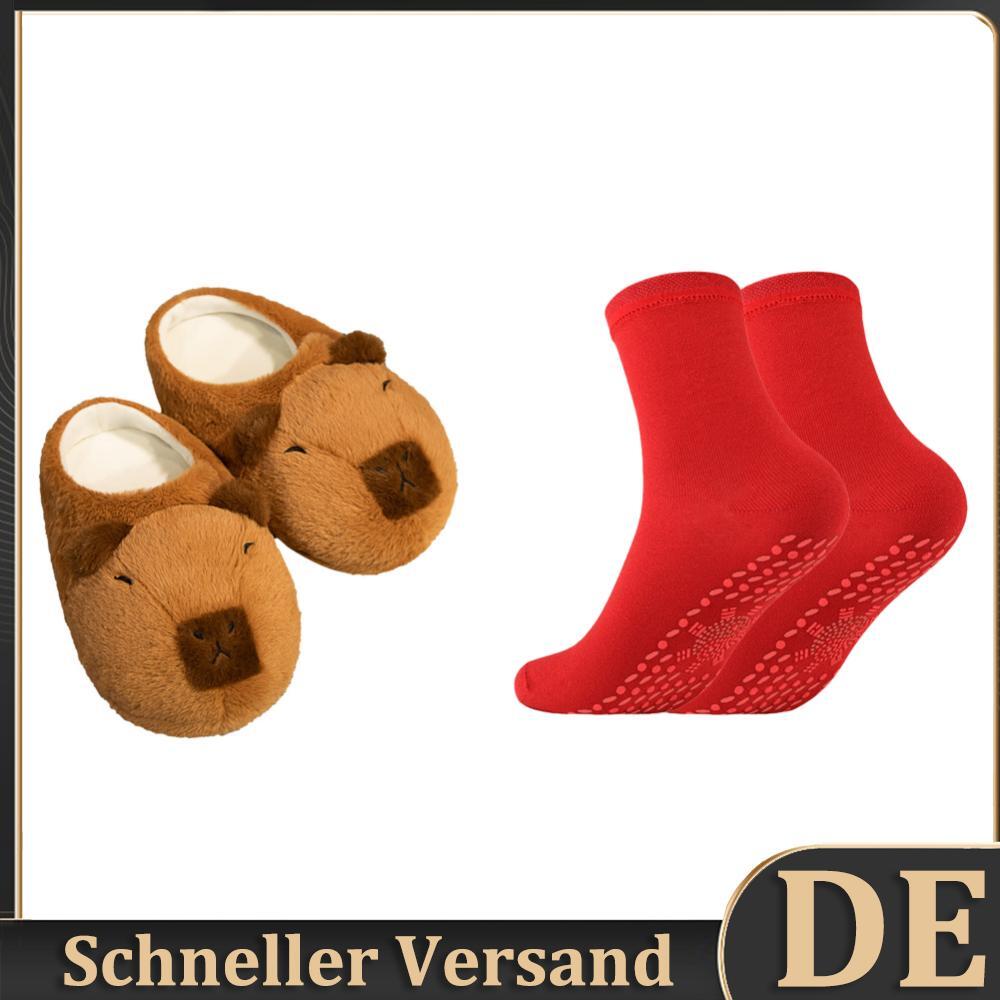 APL Ciabatte Donna Peluche Capybara Pantofole Antiscivolo Morbide Outdoor Inverno H