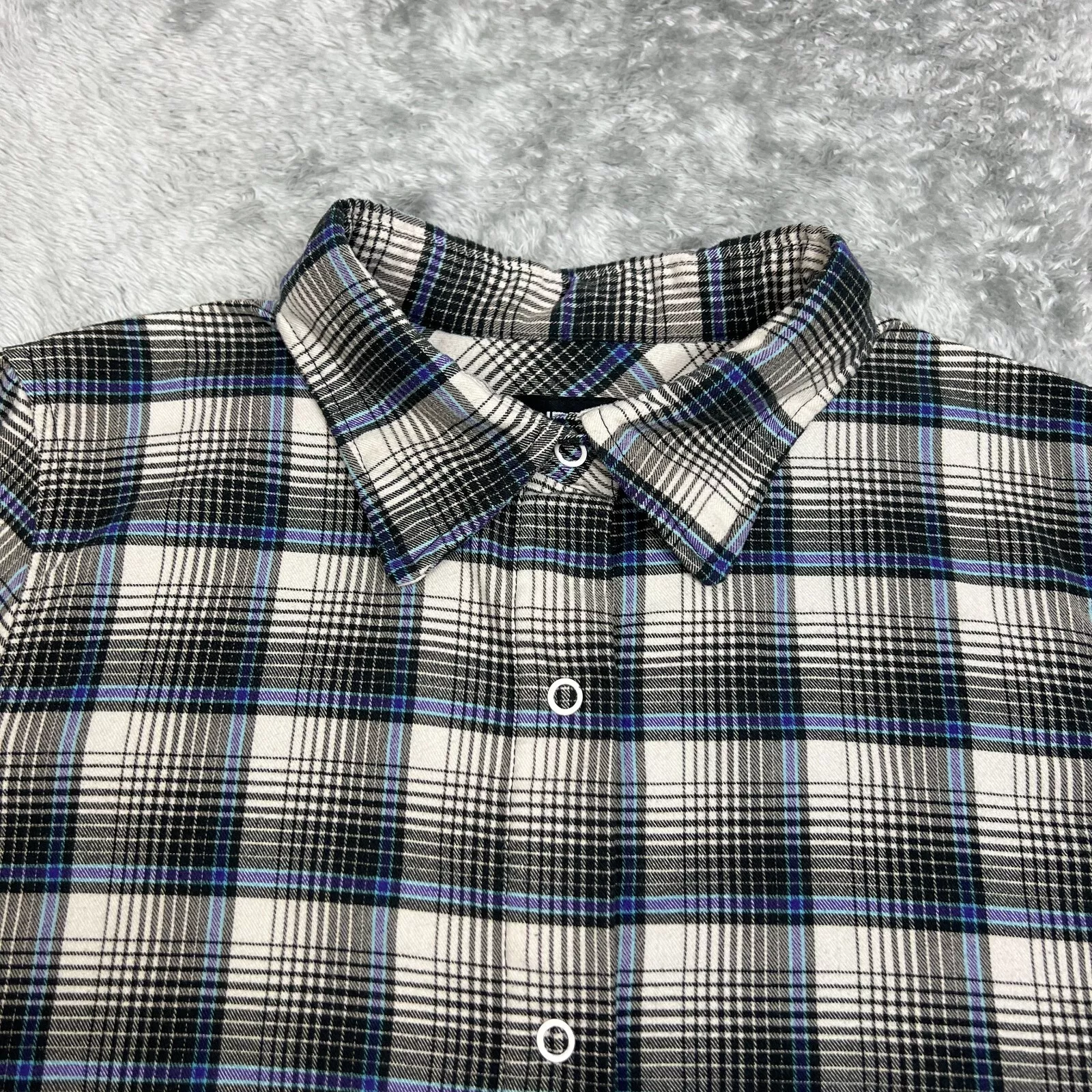 burton plaid snap side pockets ski snowboarding shirt