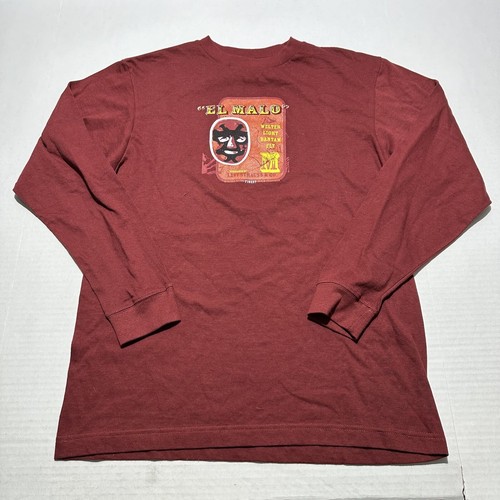 Malo, Vintage Levi’s Red Tab El Malo T Shirt Mens Large Long Sleeved Tee Lucha Art