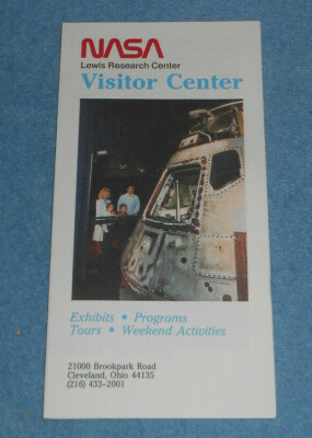Circa 1988 NASA Lewis Research Center Visitor Brochure Guide Exhibits Programs