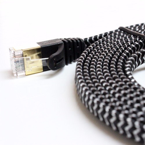 Tera Grand - CAT7 10 Gigabit Ethernet Ultra Flat Patch Cable 12 Ft Router PS3 - Picture 28 of 37